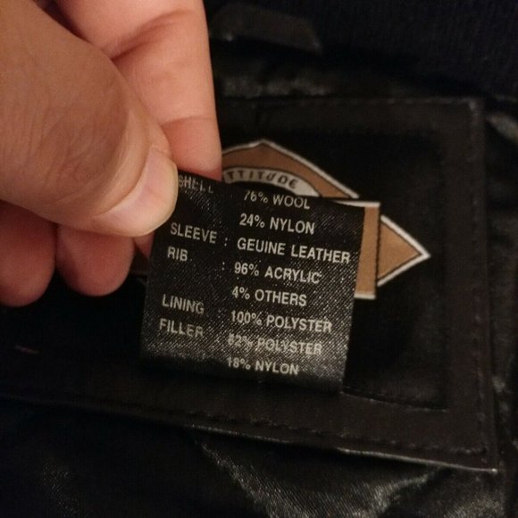 Enza Black Wool Leather Embroidered Disney World Services Varsity Jacket Mens L - Picture 10 of 10